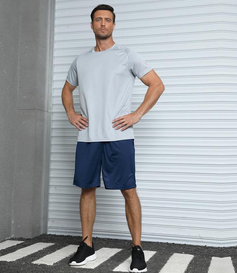 RPOVIG 5-Pack Men'S Workout Shorts Sets 5 Pack with Zippered Pockets Basketball Gym Activewear Athletic Mesh Shorts